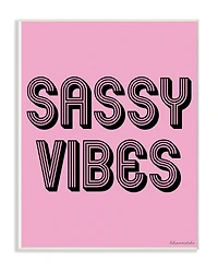 Stupell Industries lulusimonSTUDIO Pink & Sassy Vibes Typography Wall Plaque