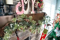Mantel Garland & Christmas Stocking Holder