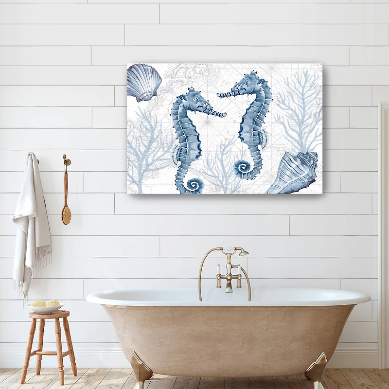 Deep Blue Sea IV On White Canvas Giclee