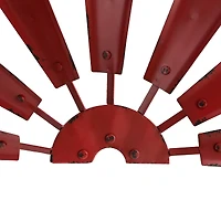 Glitzhome® 32" Red Half Wind Spinner Wall Décor