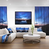 Designart - Blue Night Sky with River