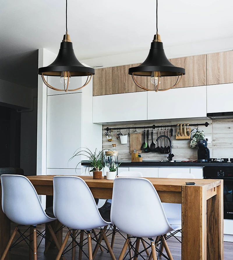 Hello Honey® Robert Stevenson Lighting Presley Caged Trumpet Metal Ceiling Light