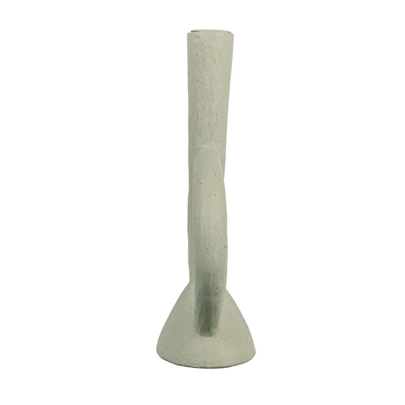 Hello Honey® 10" Ivory Modern Sculptural Taper Candle Holder