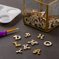 3/4" Curlz Wood Letters, 54ct. by Make Market®