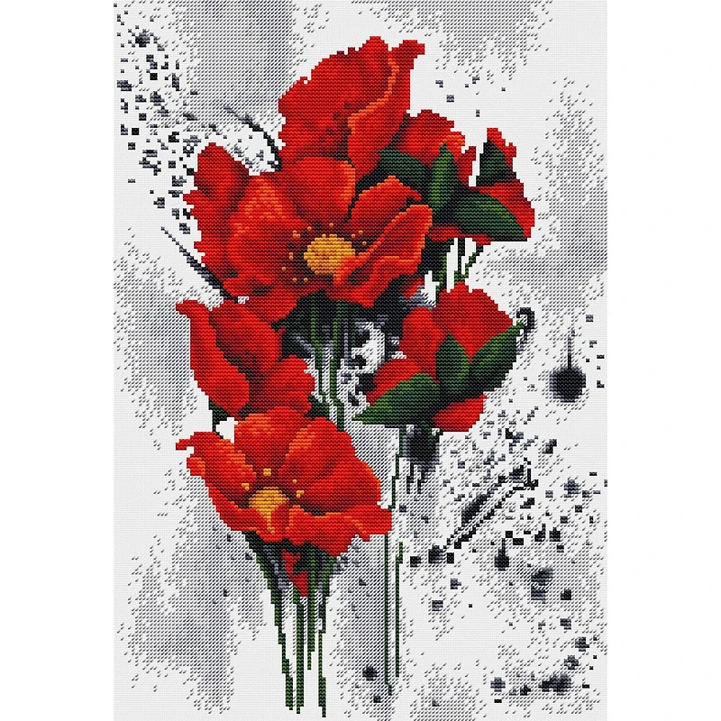 Luca-s The Poppies Counted Cross-Stitch Kit
