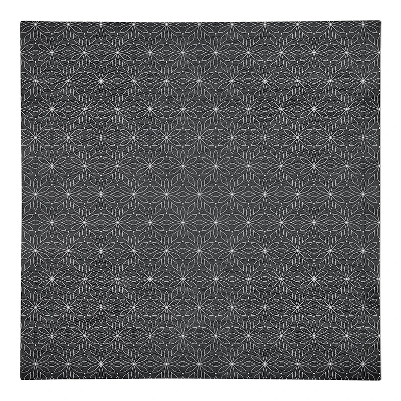 Monochromatic Flowers 10" x 10"  Cotton Twill Napkin