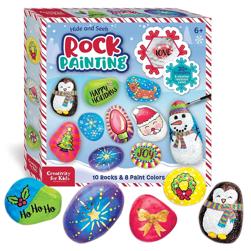 Creativity for Kids® Holiday Hide & Seek Rock Painting Kit