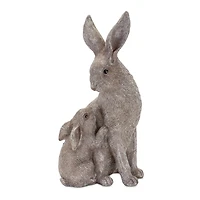 Rabbit With Bunny Figurine Set