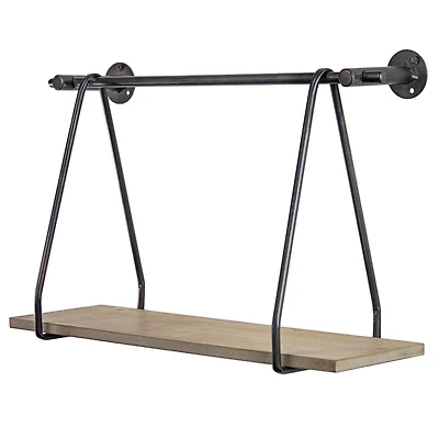 Rustic Hanging Wall Shelves Set