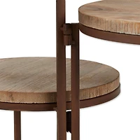 23" Rustic Triple Planter Stand