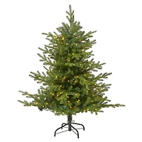 4ft. Pre-Lit Swedish Fir Artificial Christmas Tree with Warm White LED Lights