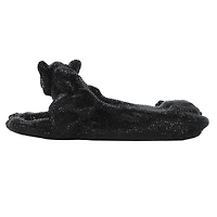 39" Black Glam Leopard Sculpture