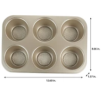 Kitchen Details Pro Series 6 Cup Muffin Pan with Diamond Base