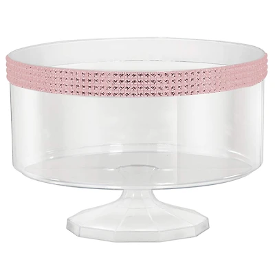 6" Small Clear Plastic Trifle Container with Gems, 3ct.