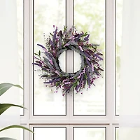 24" Artificial Lavender Floral Spring Wreath
