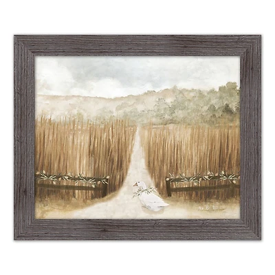 Duck Wheat Field Western Framed Print