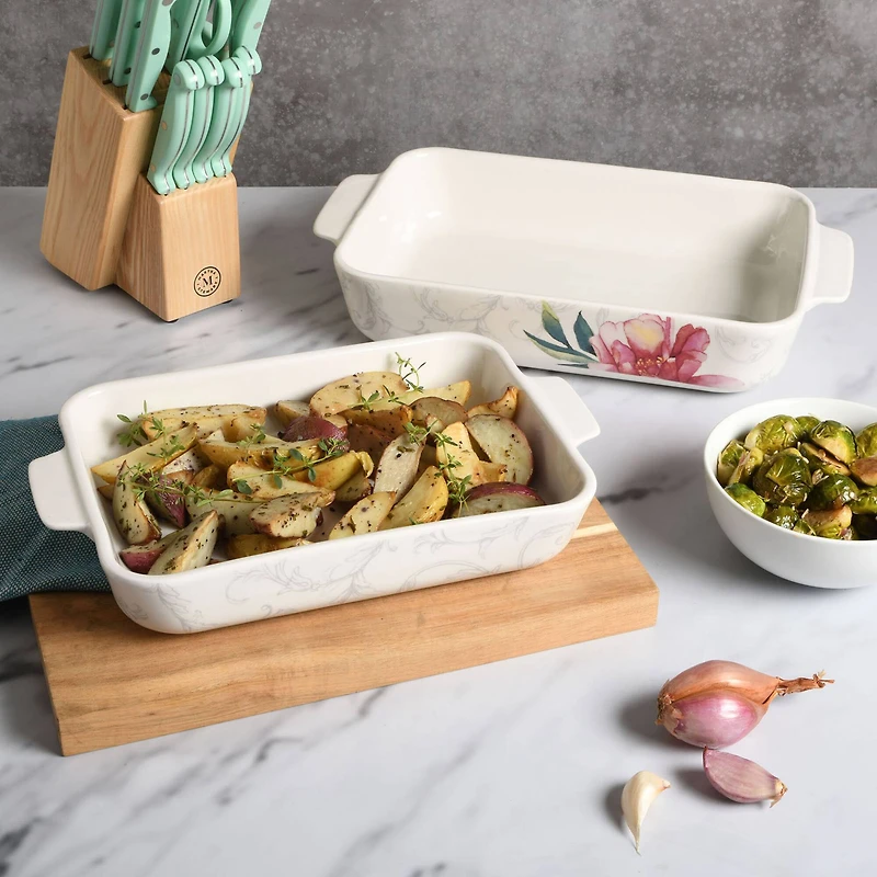 Martha Stewart 2-Piece Ceramic Baker Set