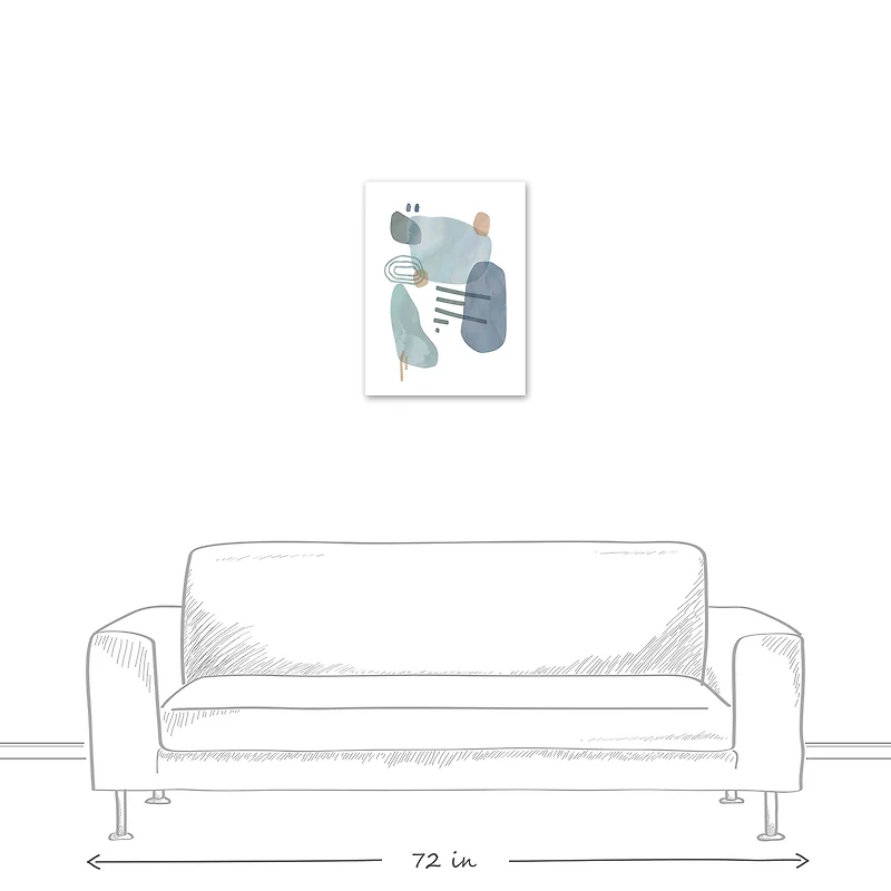 Abstract Cool Shapes 18" x 24" Canvas Wall Art