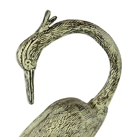 Yellow Aluminum Coastal Bird Garden Sculpture Set