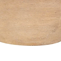 16" Beige Ceramic Wide Textured Vase