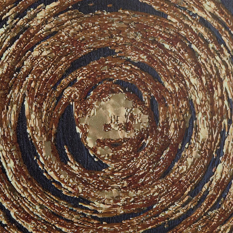 CosmoLiving by Cosmopolitan Gold Porcelain Swirl Starburst Framed Wall Art with Gold Aluminum Frame Set of 2 32", 32"