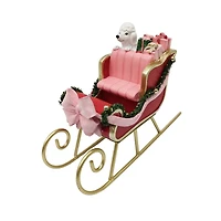 10.5" Sleigh with Poodle & Gifts Tabletop Décor by Ashland®