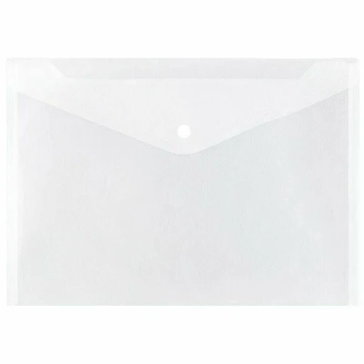 JAM Paper 9.75" x 13" Clear Plastic Snap Booklet Envelopes, 12ct.