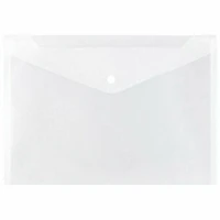 JAM Paper 9.75" x 13" Clear Plastic Snap Booklet Envelopes, 12ct.