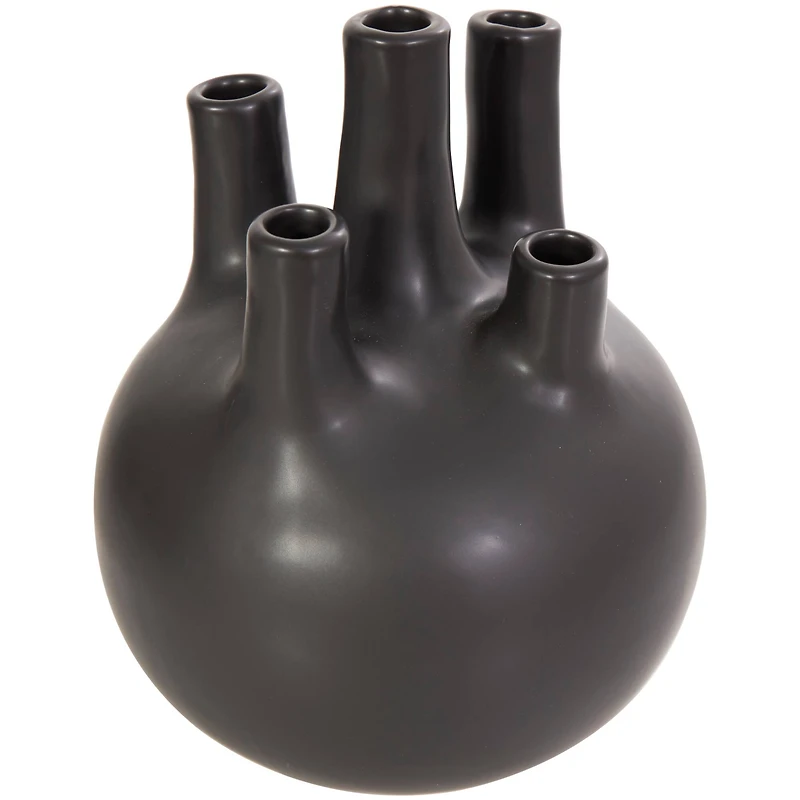CosmoLiving by Cosmopolitan Black Round Ceramic Bud Vase Set