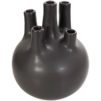 CosmoLiving by Cosmopolitan Black Round Ceramic Bud Vase Set