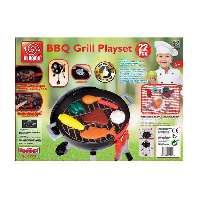 Red Box Toy Light & Sound BBQ Grill Set