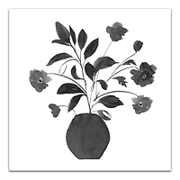 Monochromatic Floral I 30" x 30" Canvas Wall Art