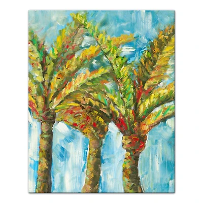 Bright Palms 16" x 20" Canvas Wall Art