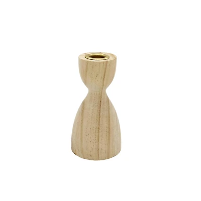 Wood Hourglass Taper Candle Holder by Ashland