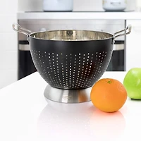 Gibson Home Black Crossen Stainless Steel Colander Set