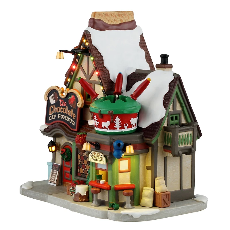 Lemax® Vail Village Chocolate Dip Fondue