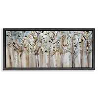 Stupell Industries Bare Branch Trees Birch Forest Floater Framed Art