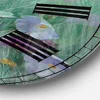 Designart 'Flower Field Farmhouse Wall Clock