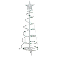 Green Lighted Spiral Christmas Trees Set