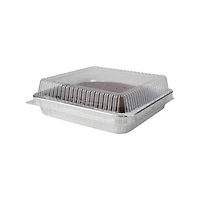 Silver Lining by Durable Packaging Foil Square Cake Pans with Lids, 3ct.