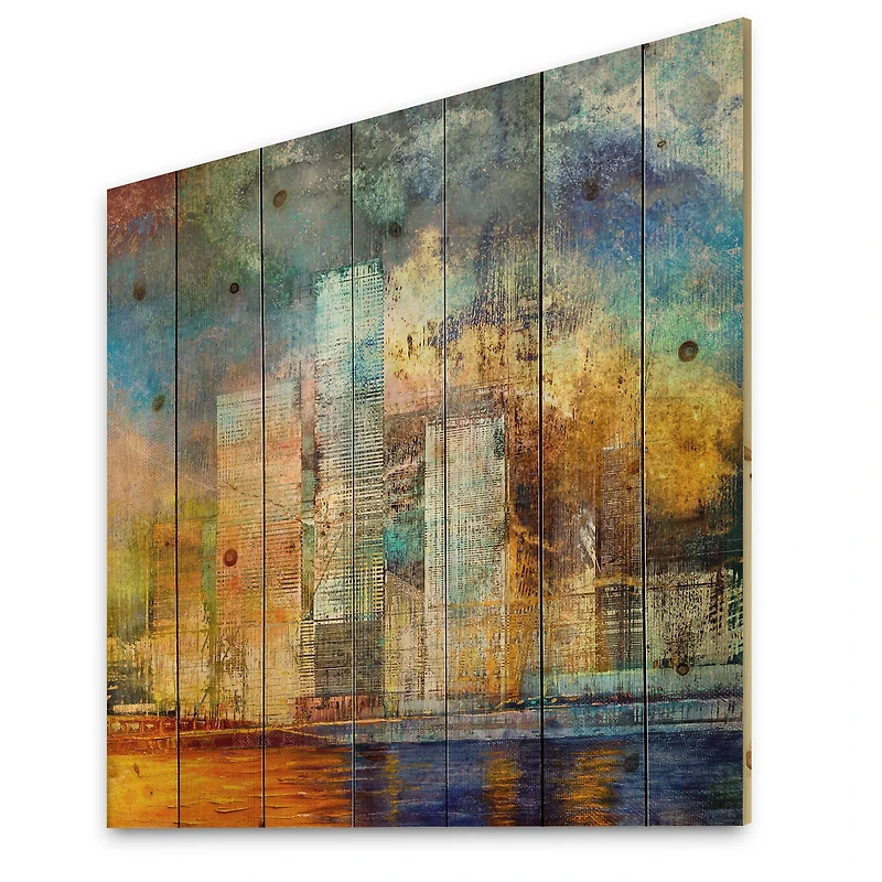 Designart - Skypscrapers By The Bridge In Futuristic City