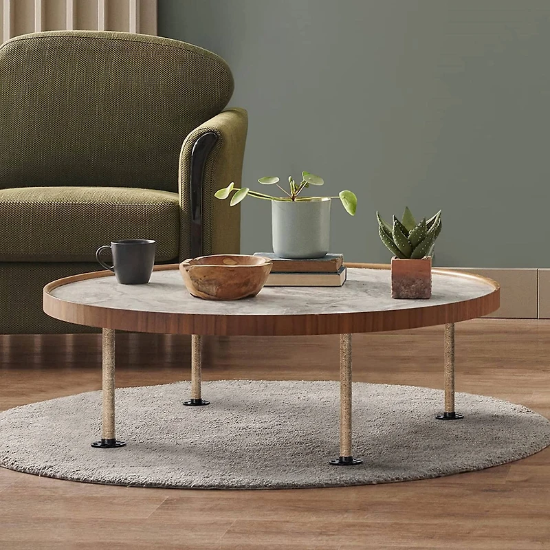 NEX™ Brown Industrial Pipe Metal Table Legs, 4ct.