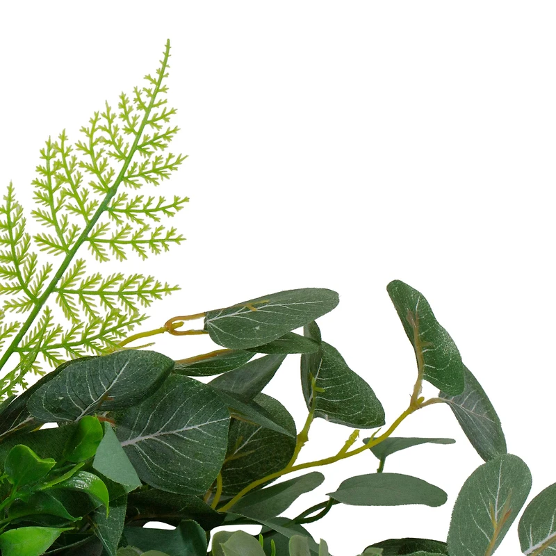 24" Green Mixed Foliage Artificial Spring Wreath