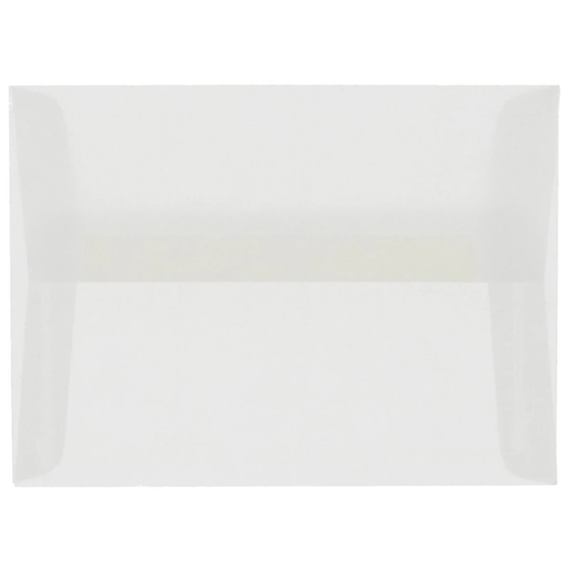 JAM Paper 5.25" x 7.25" Clear Vellum Invitation Envelopes, 25ct.