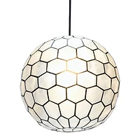 Hello Honey® Capiz Honeycomb Ceiling Light