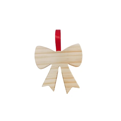 4" Bow DIY Pinewood Ornament by Make Market®
