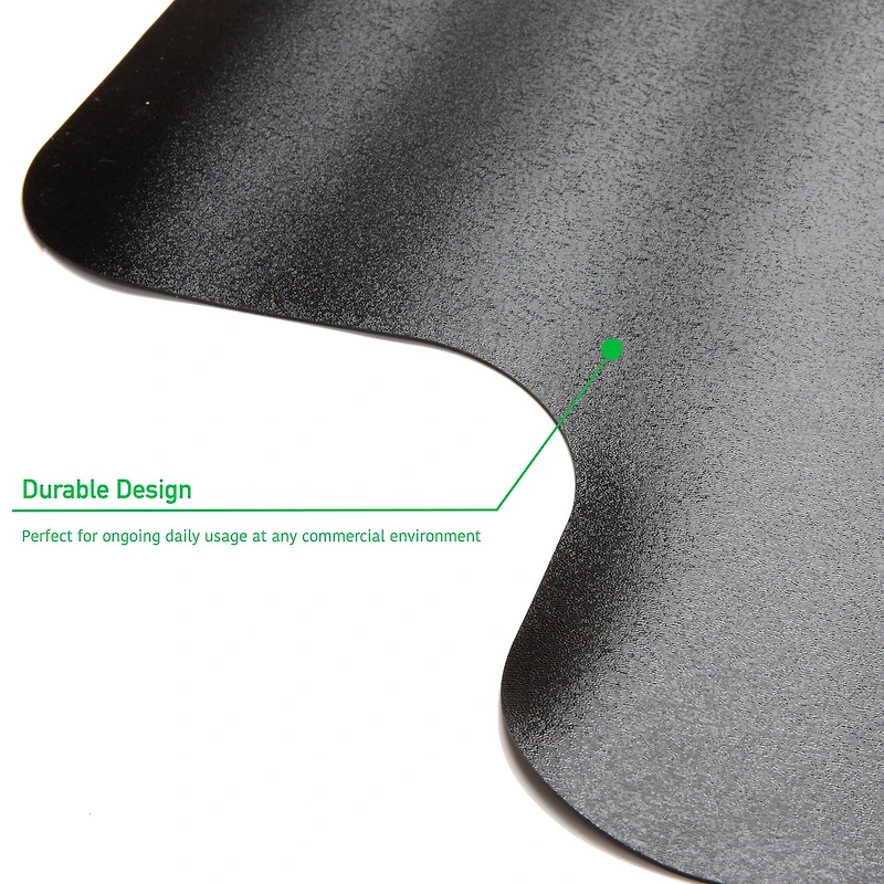 Mind Reader Black Office Chair Mat for Hardwood Floors