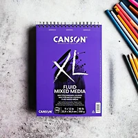 Canson® XL® Fluid Mixed Media Paper Pad, 9" x 12"