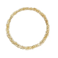 Hello Honey® 10" Gold Round Wire & Glass Bead Wreath