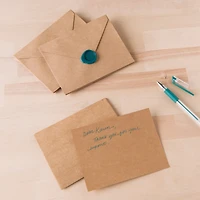 12 Packs: 10 ct. (120 total) 4.25" x 5.5" Kraft Flat Cards & Envelopes by Recollections™